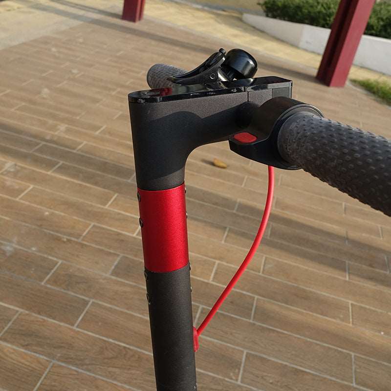 Styrstam förlängare | Höj elsparkcykelns / elscooterns styre. Material av aluminium med röd färg | Wheely Shop