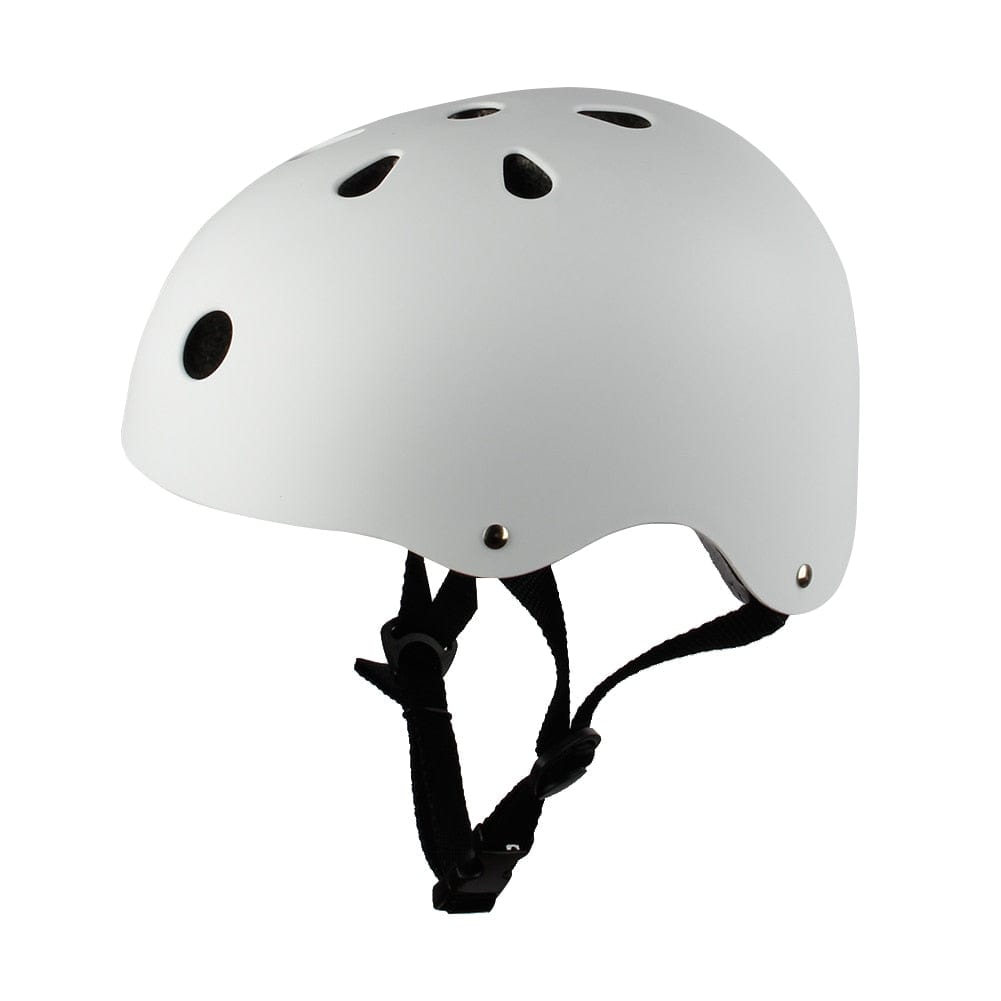 Standard hjälm | Hållbar och stabil elsparkcykelhjälm som skyddar skallen. Material av ABS-plast med vit färg | Wheely Shop
