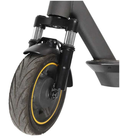 Främre gaffelstötdämpare Ninebot G30 påmonterad | Förbättra körupplevelsen. Material stål + ABS i svart färg | Wheely Shop